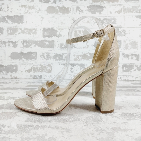 Sam Edelman Shoes - New Sam Edelman Yaro Gold Ankle Strap High Heel Sandal T496